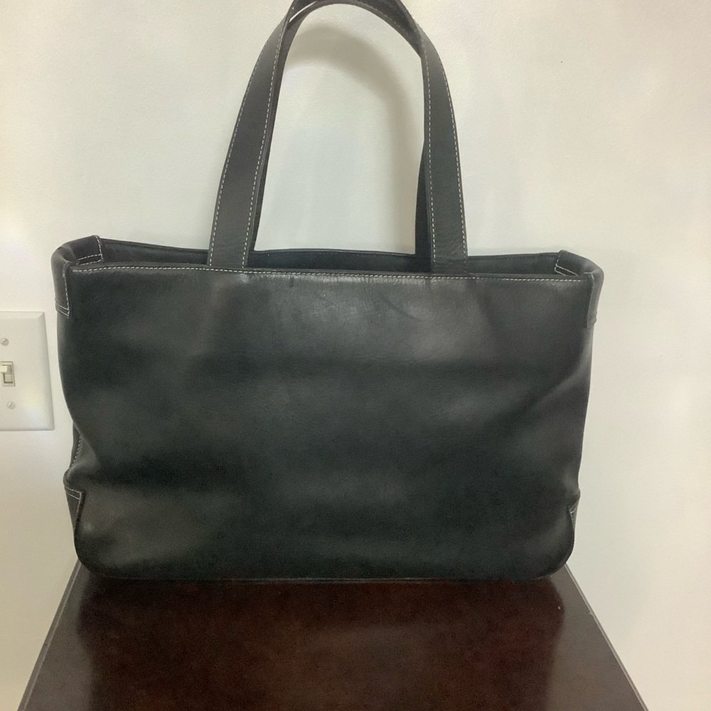 J. Crew Black Leather Hobo Bag